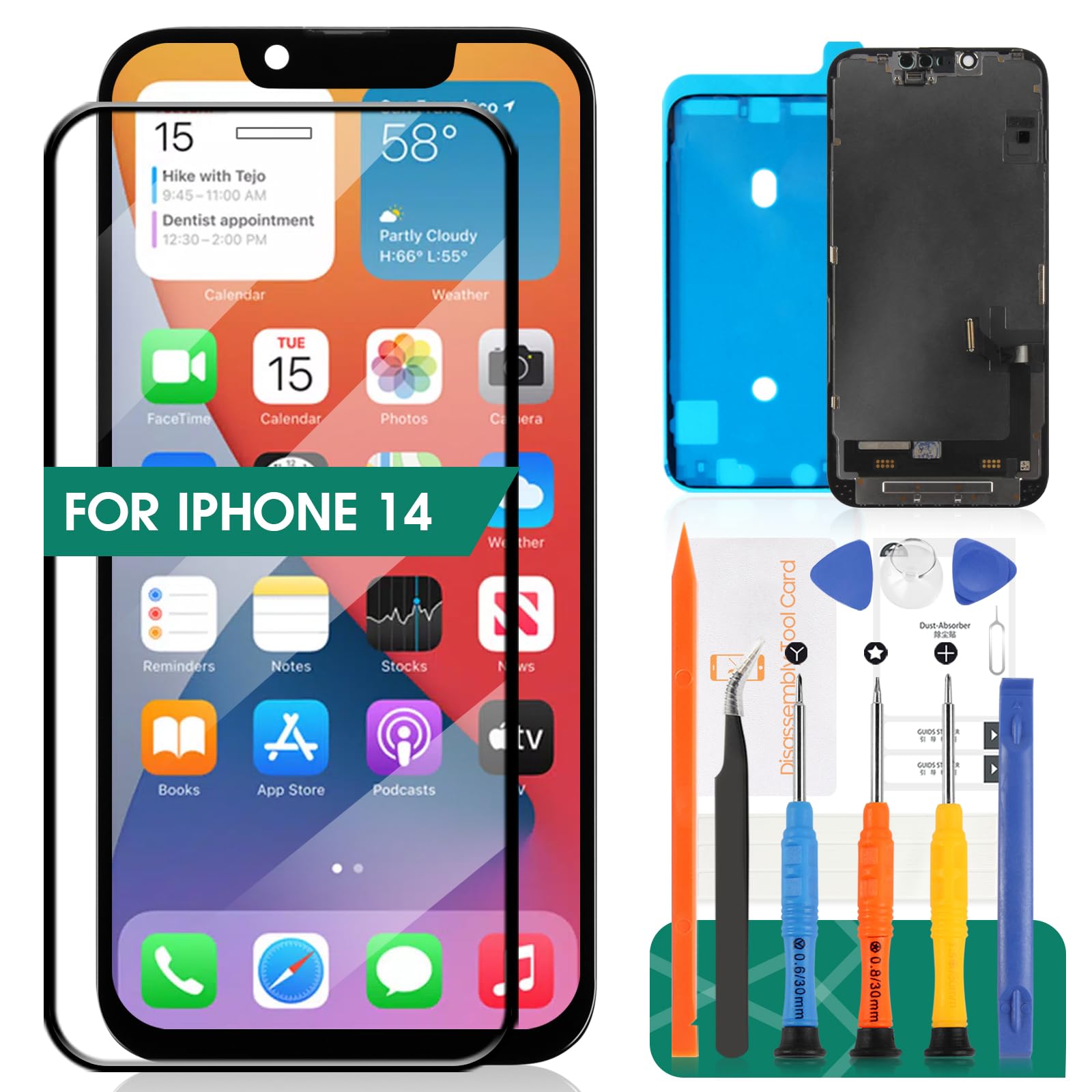 Amazon.com: for iPhone 14 Screen Replacement for iPhone 14 LCD